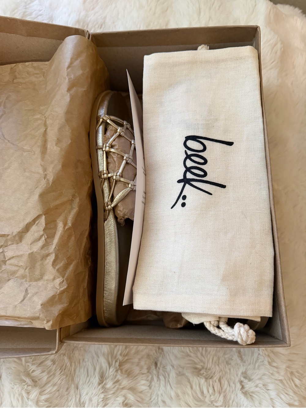 New FINAL PRICE size 9 Harpy Gold WOOHARPY slide Sandal.Reg $260. $ave $185! - Picture 2 of 15